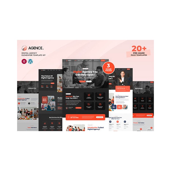 Agence elementor templake kit