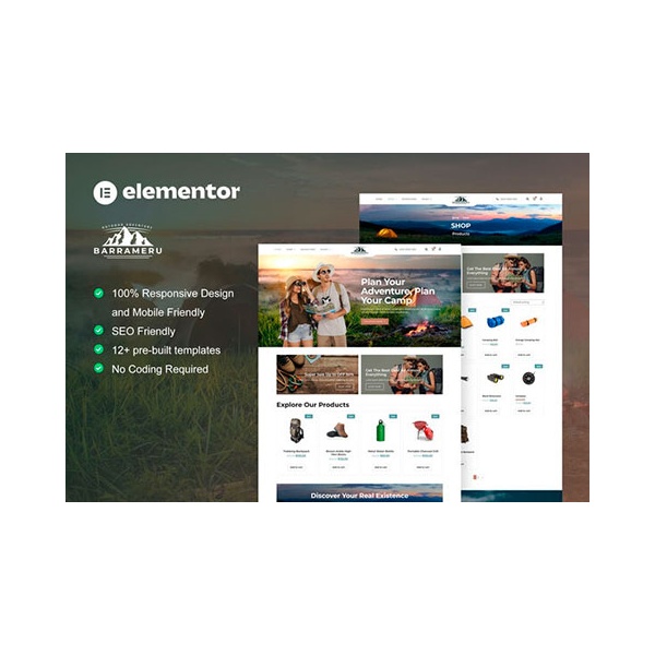 Barrameru elementor template kit