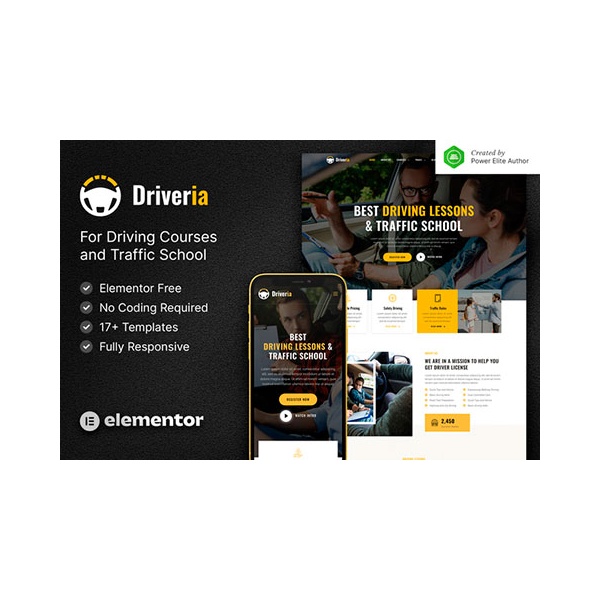 Driveria elementor template kit