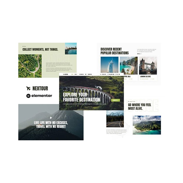 Nextour elementor template kit