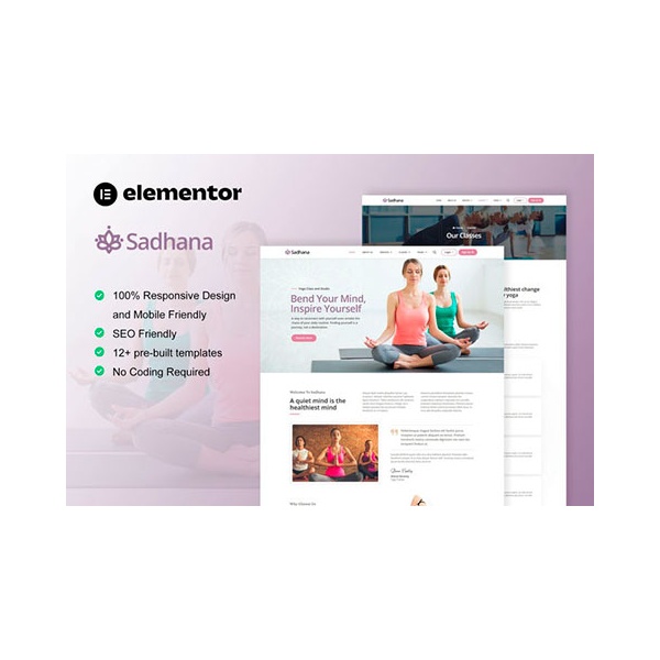 Sadhana elementor template kit