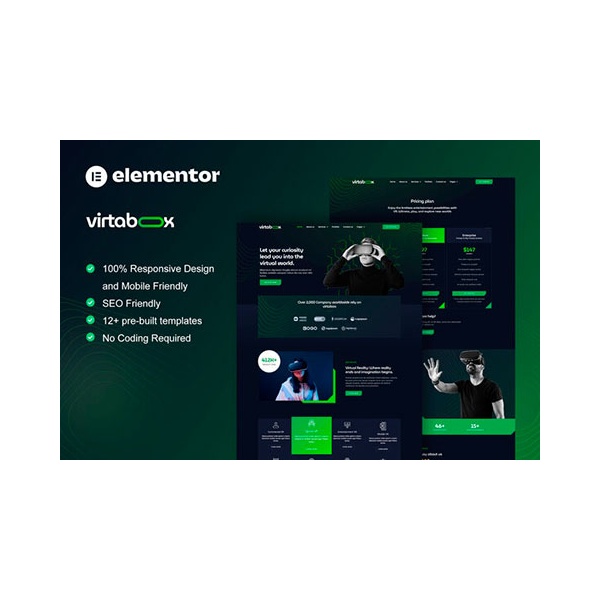 Virtabox elementor template kit